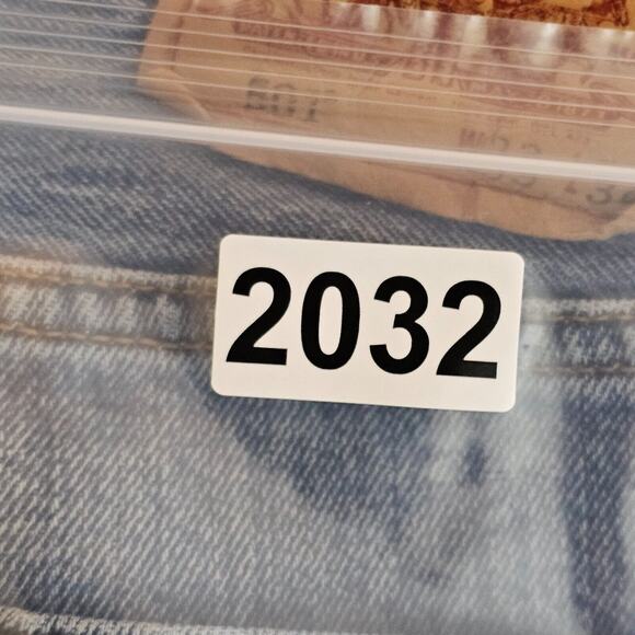 Levis 501 Jeans Mens Tag 33x33 Act 32x32 2000 Y2K Button Fly Straight Distressed - Picture 15 of 15